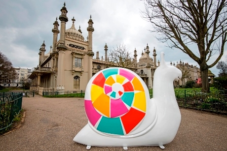 One of the sculptures outside the Royal Pavilion%2C credit%3A Vervate Photography